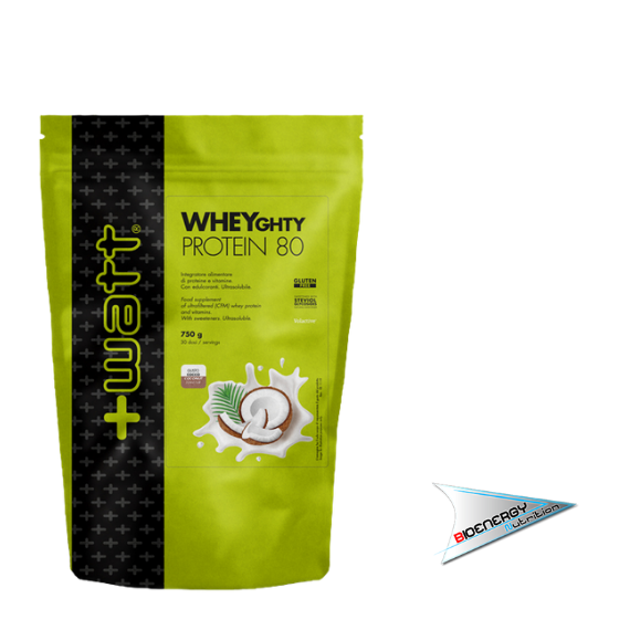 +Watt-WHEYGHTY PROTEIN 80  750 gr Doypack Cocco  